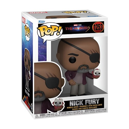 Funko Pop Marvel: The Marvels - Nick Fury con Flerkitten