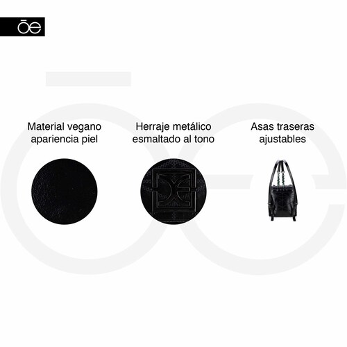 Bolso Backpack Cloe Negro para Mujer