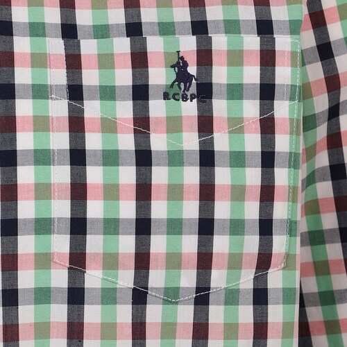 Camisa Polo Club a Cuadros para Hombre Plus