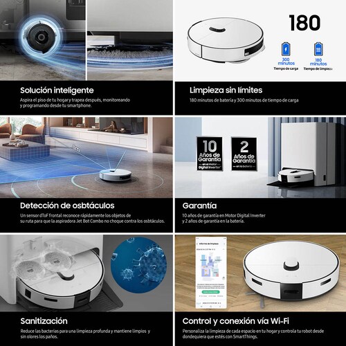 Aspiradora Samsung Robot Blanca Vr7Md96514Gax