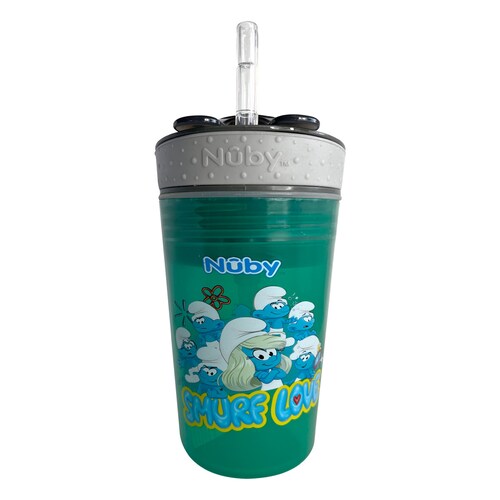 Vaso Snack N' Sip Pitufos - Verde Nuby