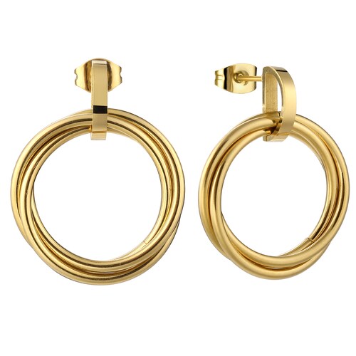 Aretes Dorados Enso para Mujer
