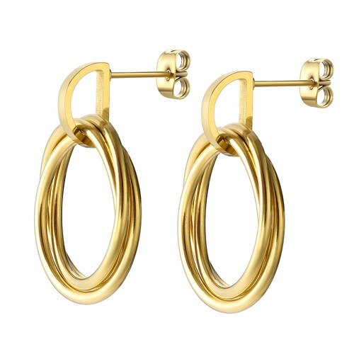 Aretes Dorados Enso para Mujer