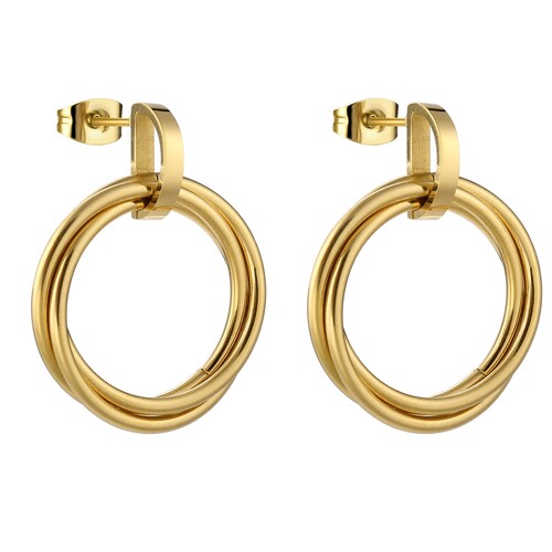 Aretes Dorados Enso para Mujer