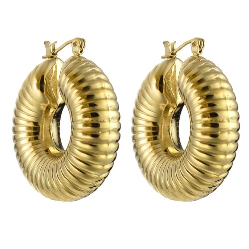 Aretes Dorados Enso para Mujer