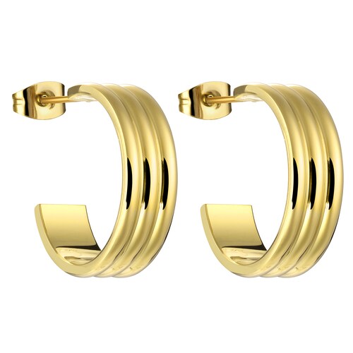 Aretes Dorados Enso para Mujer