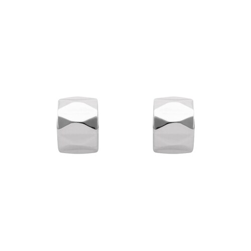 Aretes Circular Tipo Huggies Plateados Napier para Mujer