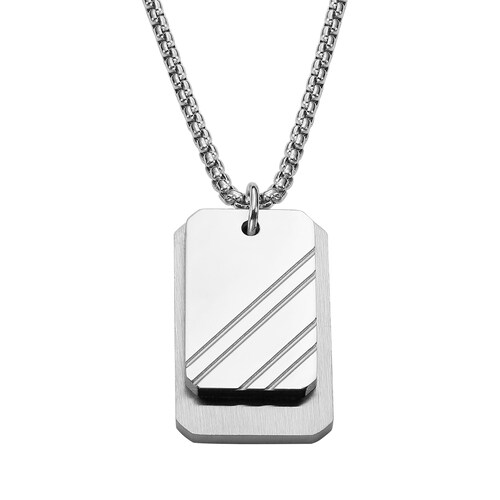 Collar Color Plateado Enso Men