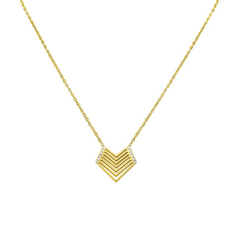 Collar con Dije Geométrico Dorado Enso para Mujer