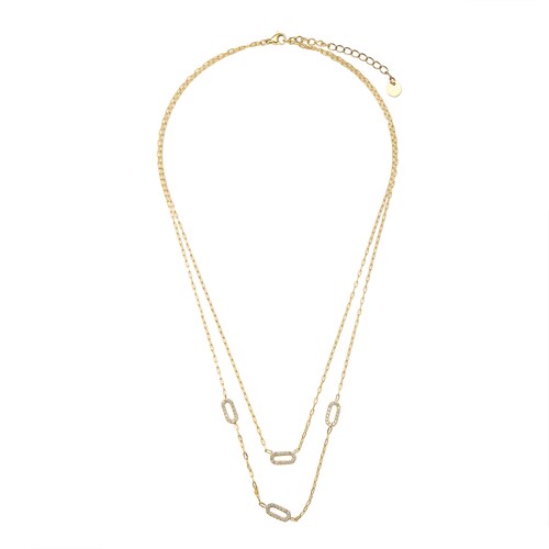 Collar con Dije de Eslabones Dorado Enso para Mujer