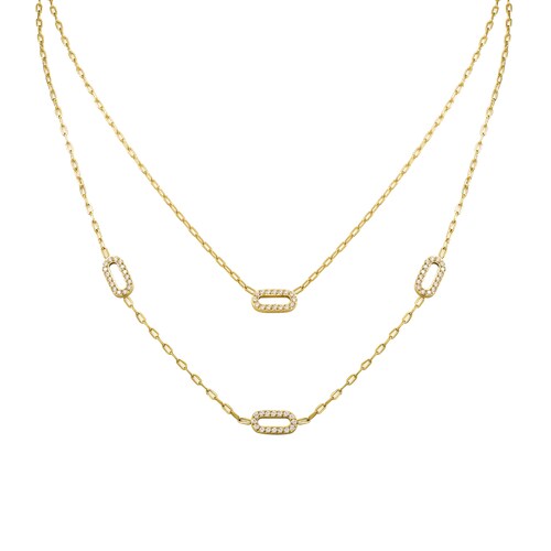 Collar con Dije de Eslabones Dorado Enso para Mujer