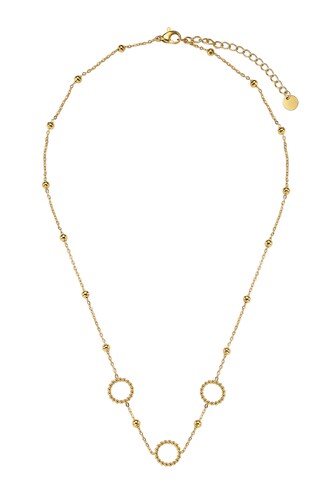 Set Collar Aretes Dorado Enso para Mujer