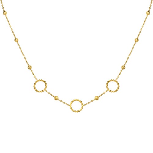Set Collar Aretes Dorado Enso para Mujer