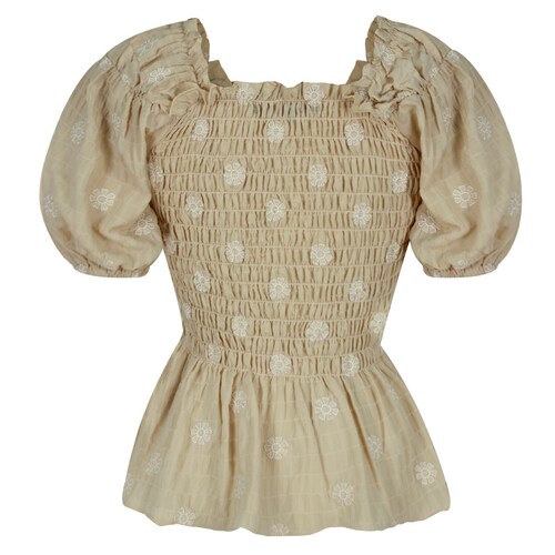 Blusa Floral Enresortada Just By Basel para Mujer Petite