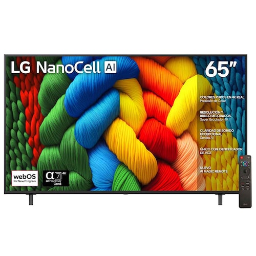 Pantalla 65 Pulgadas LG Nanocell Ai Nano80 4K Smart Tv