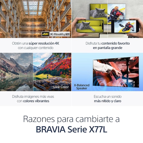 Pantalla 65 Pulgadas Sony 4K Google Tv Kd-65X77L
