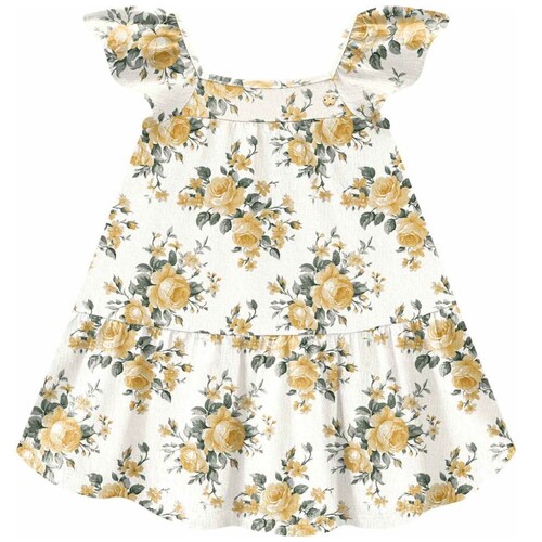 Vestido In Mangas Milon Floral para Bebé Niña