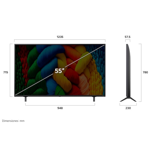 Pantalla LG 55 Pulgadas 4K Smart Tv Nanocell Ai Nano80