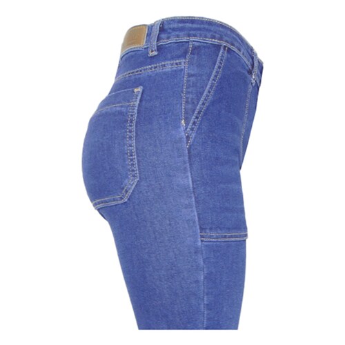 Jeans Recto Bolsas Tipo Parche Mussa para Mujer Junior