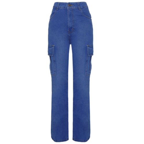 Jeans Recto Bolsas Cargo Mussa para Mujer Junior