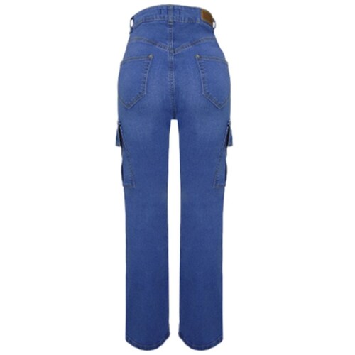 Jeans Recto Bolsas Cargo Mussa para Mujer Junior