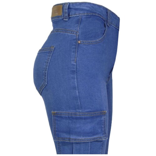 Jeans Recto Bolsas Cargo Mussa para Mujer Junior