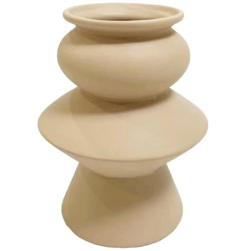 Florero Circulo Cerámica Beige Concepts