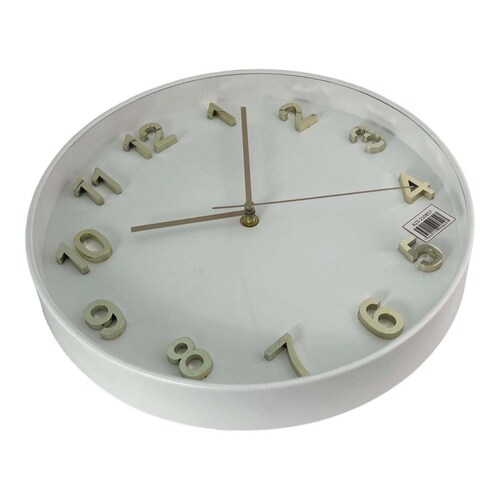 Reloj Pared Plástico Blanco Concepts