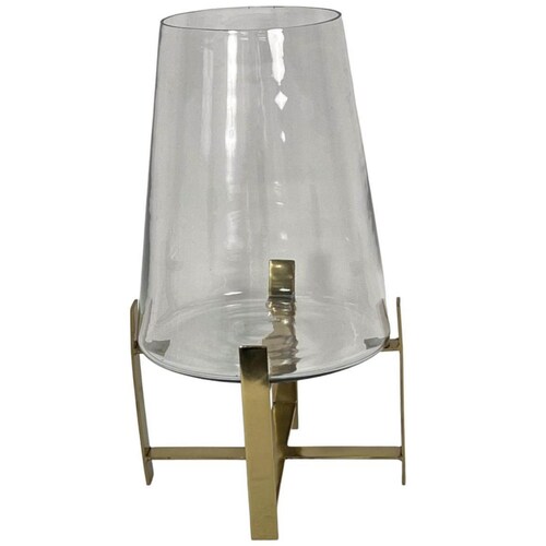 Portavelas Base Acero Vidrio Concepts