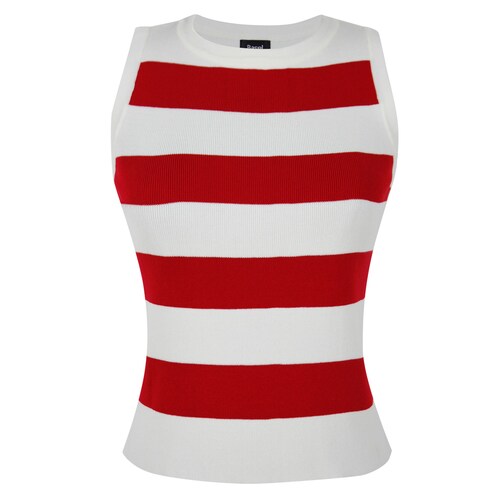 Blusa Tejido Rib a Rayas Basel para Mujer