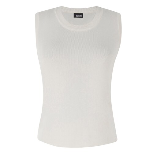 Blusa Tejido Rib Cuello Redondo Basel para Mujer