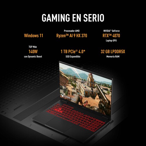 Laptop Gamer Asus Fa608Wi-Qt012W Ai Ryzen 9 32Gb Ram 1Tb Rtx4070