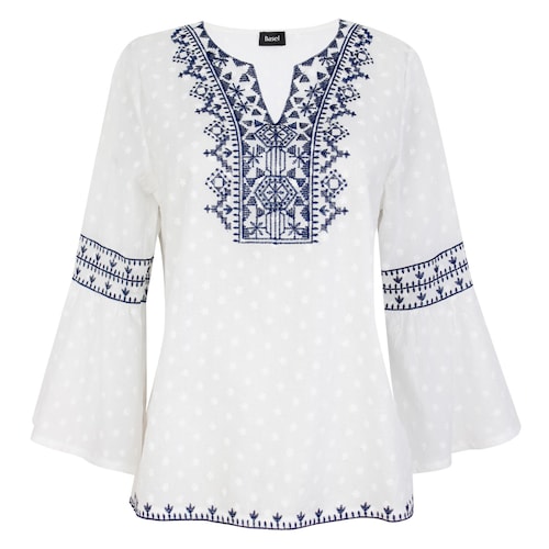 Blusa Étnica Manga Campana Basel para Mujer