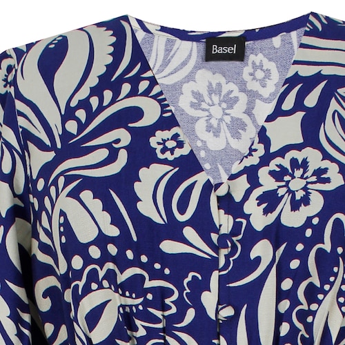 Vestido Largo Estampado Damasco Basel para Mujer