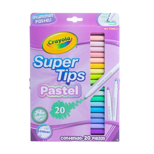 20 Plumones Supertips Pastel Crayola