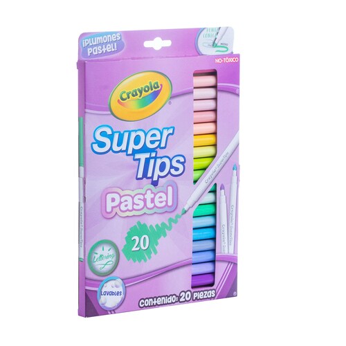 20 Plumones Supertips Pastel Crayola