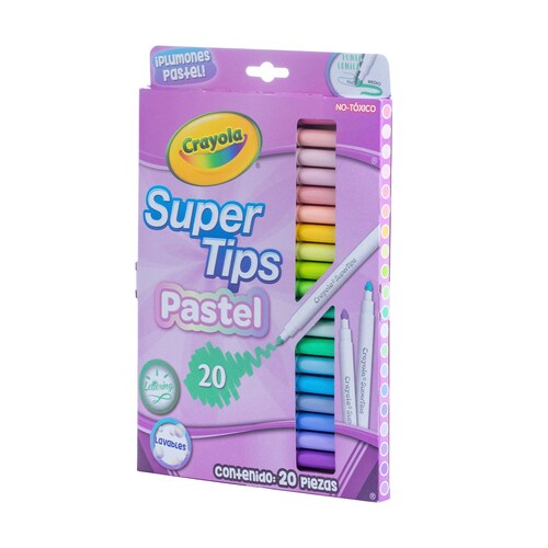 20 Plumones Supertips Pastel Crayola