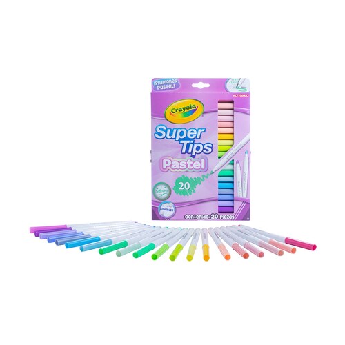 20 Plumones Supertips Pastel Crayola