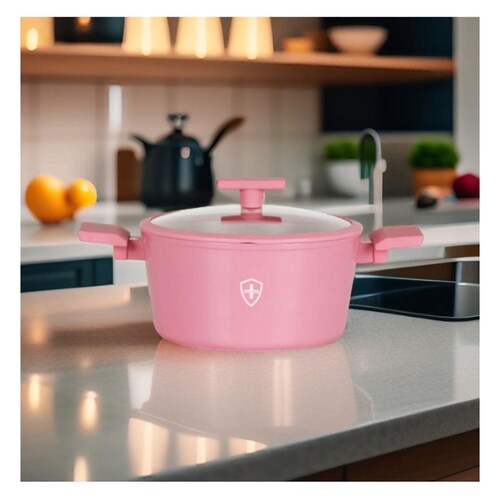 Batería Rosa de Cocina 10 Piezas Hsm