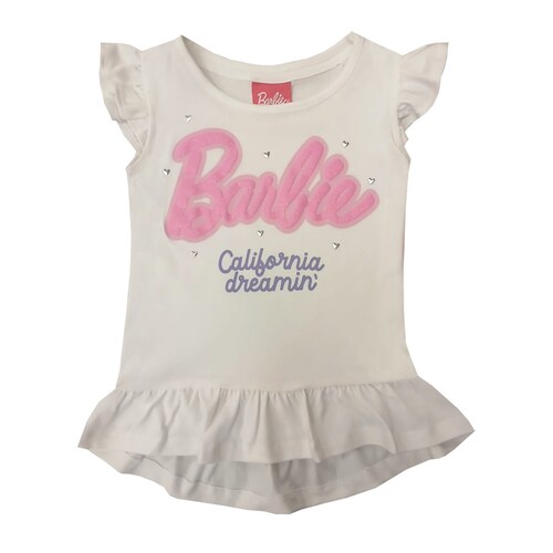 Blusa Barbie Manga Corta para Niña