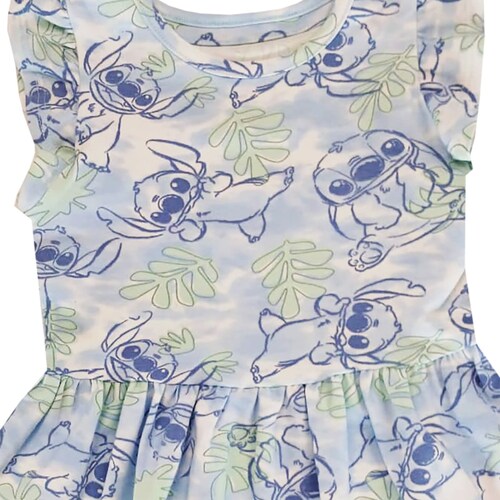 Vestido Disney Stitch Manga Corta para Bebé Niña