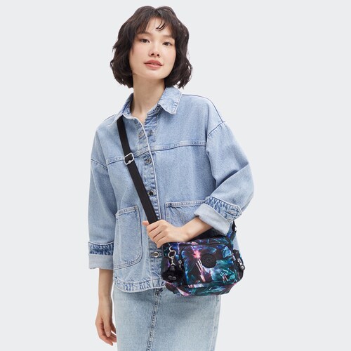 Bolso Gabbie Mini Spectral Orchi Kipling para Mujer