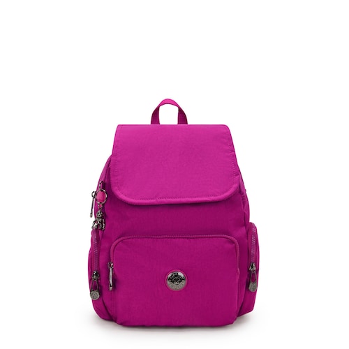 Mochila City Zip S Fuchsia Night Kipling para Mujer