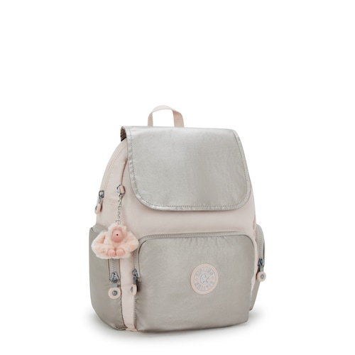Mochila City Zip S Pink Shine Bl Kipling para Mujer