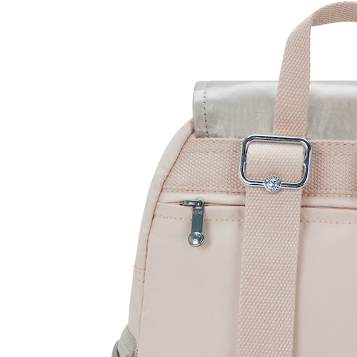 Mochila City Zip S Pink Shine Bl Kipling para Mujer