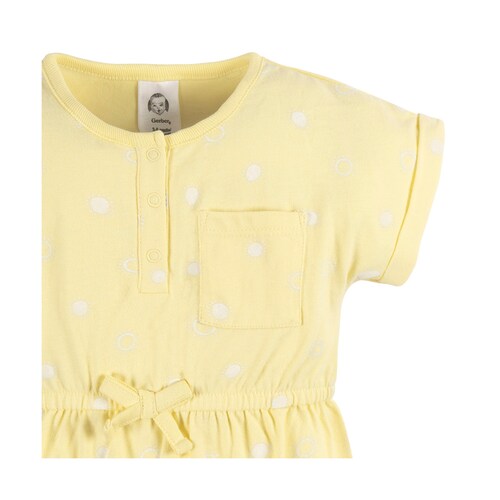 Romper Light Blue Yellow Gerber para Bebé Niña