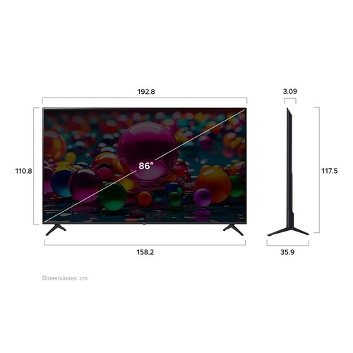 Pantalla LG 86 Pulgadas 4K Uhd Ai Ua8050 4K Smart Tv