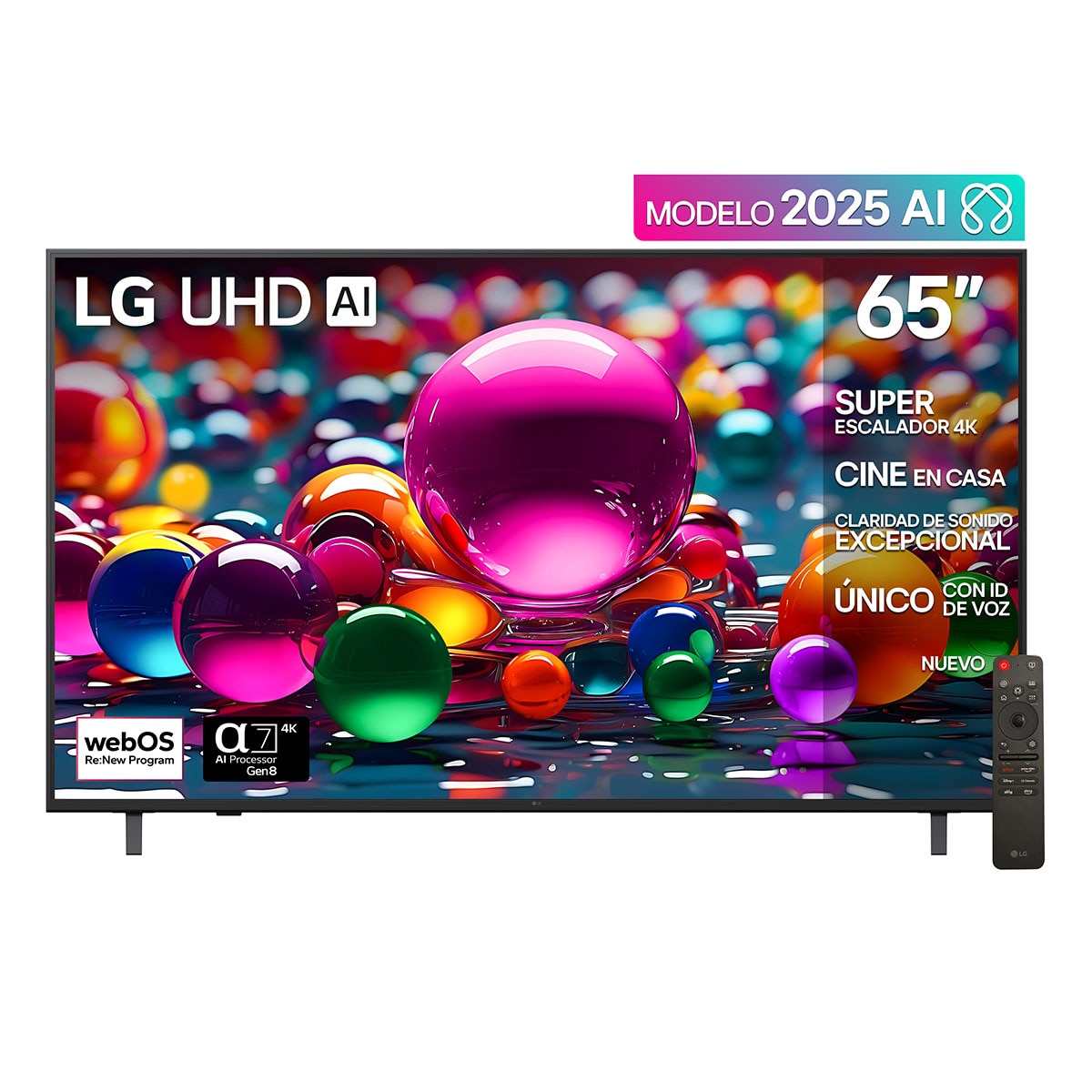 Pantalla LG 65 Pulgadas 4K Uhd Ai Ua8050