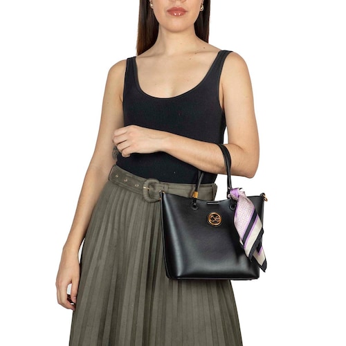 Bolso Tote Cloe Negro para Mujer
