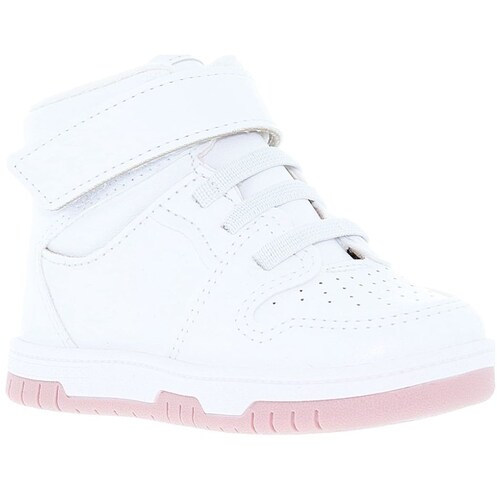 Tenis Bota con Velcro 13-18 Blanco Molekinha para Niña